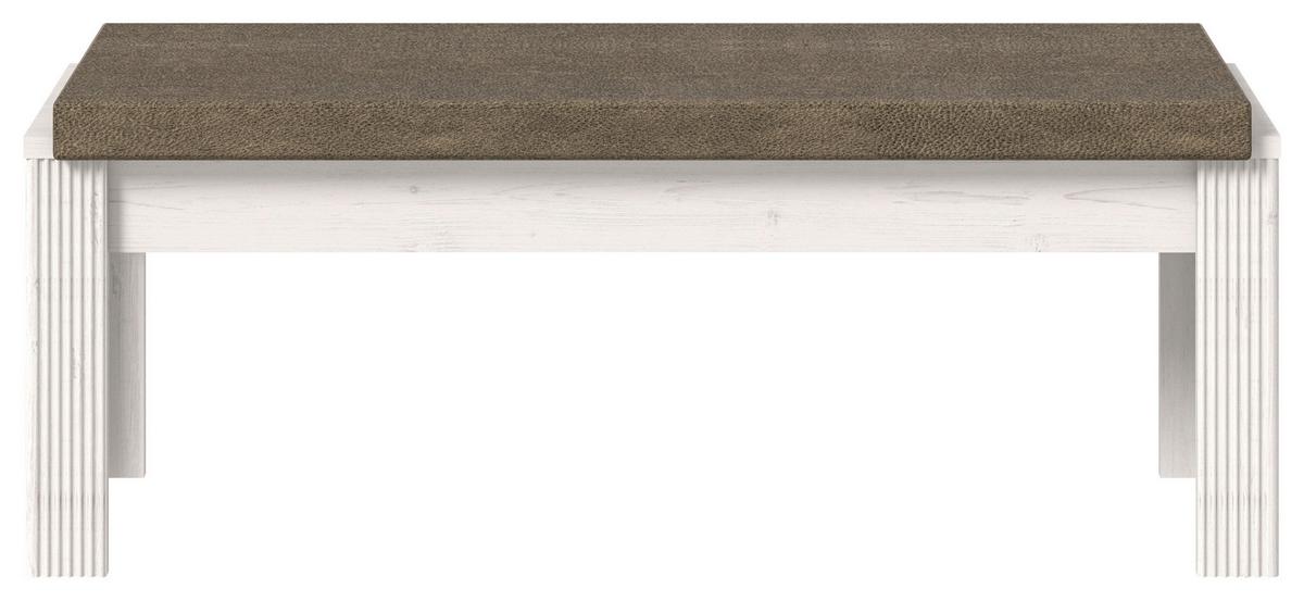 Sitzbank in Pinienfarben - Braun/Pinienfarben, Romantik / Landhaus, Holzwerkstoff (126/48/41cm) - Zandiara