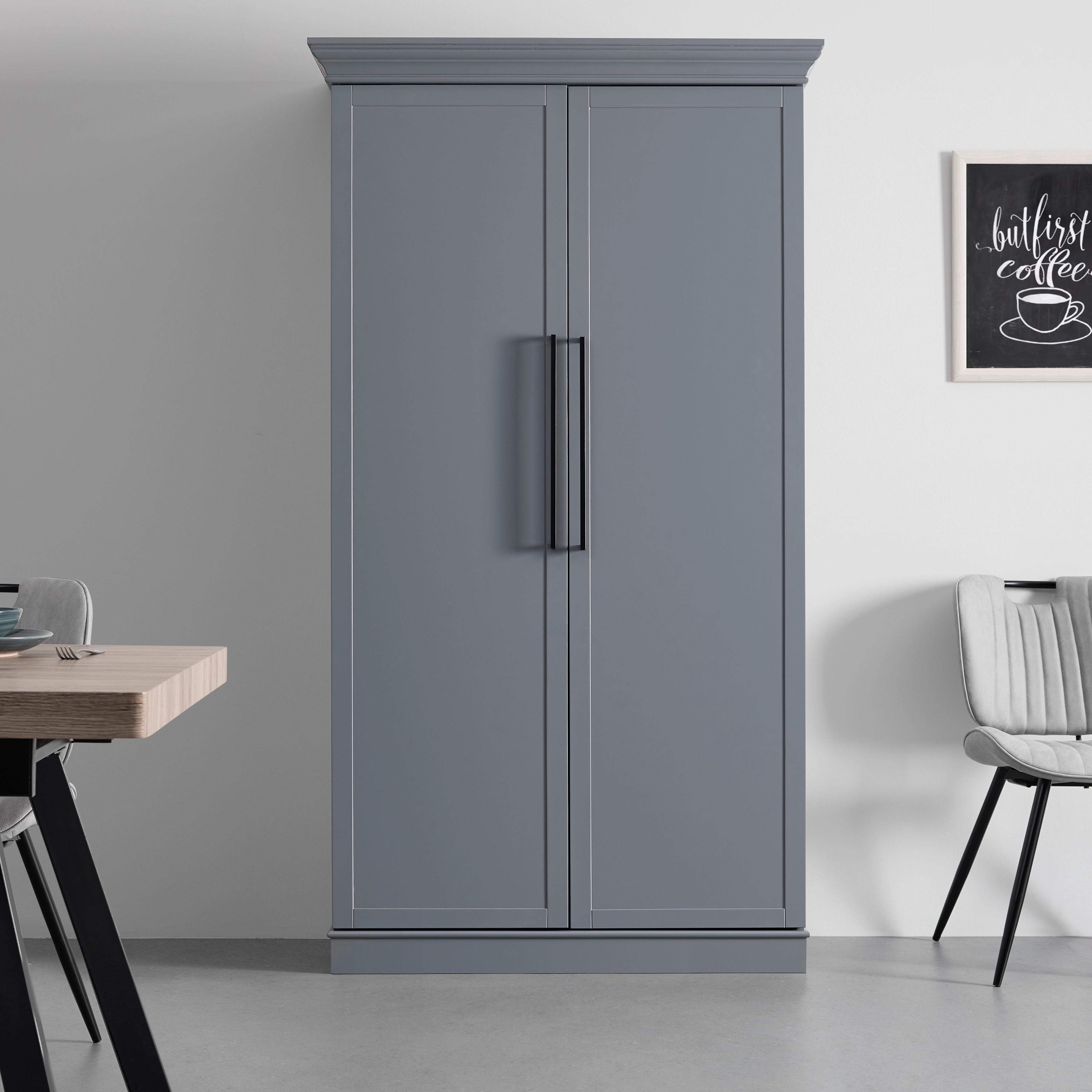 Samostojeći Regal Alvaro - siva, Moderno, drvo (122/220/54cm) - Bessagi Home