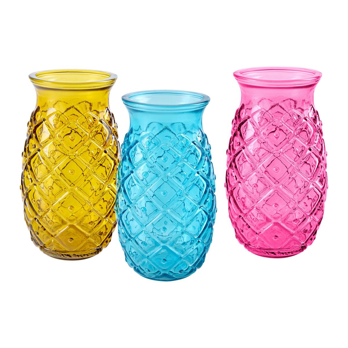 Trinkglas Lia diverse Farben - Türkis/Magenta, Konventionell, Glas (9/14,5cm)