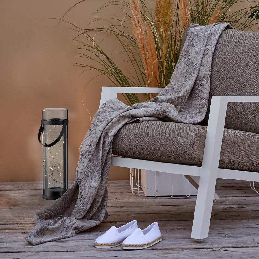 LATARNIA LED 897795 - szary, Modern, tworzywo sztuczne/metal (10/34cm)