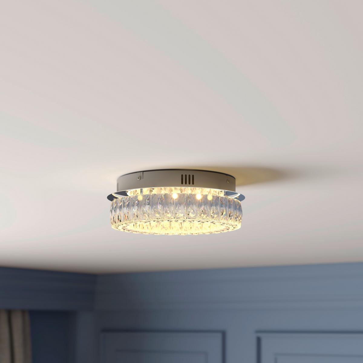 LAMPA SUFITOWA LED ABERDEEN *SBN* - przezroczysty, Konventionell, metal/szkło (40/14cm) - Novel