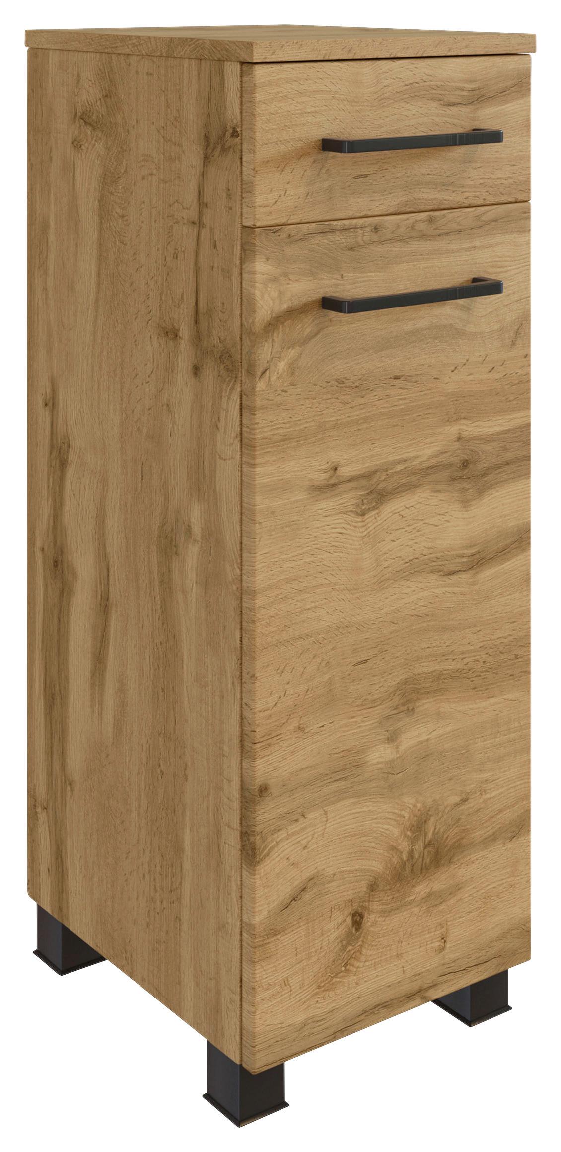 Unterschrank Manchester Eichewotan - Eichefarben/Eiche Wotan, MODERN, Holzwerkstoff/Metall (30/79/35cm) - Held