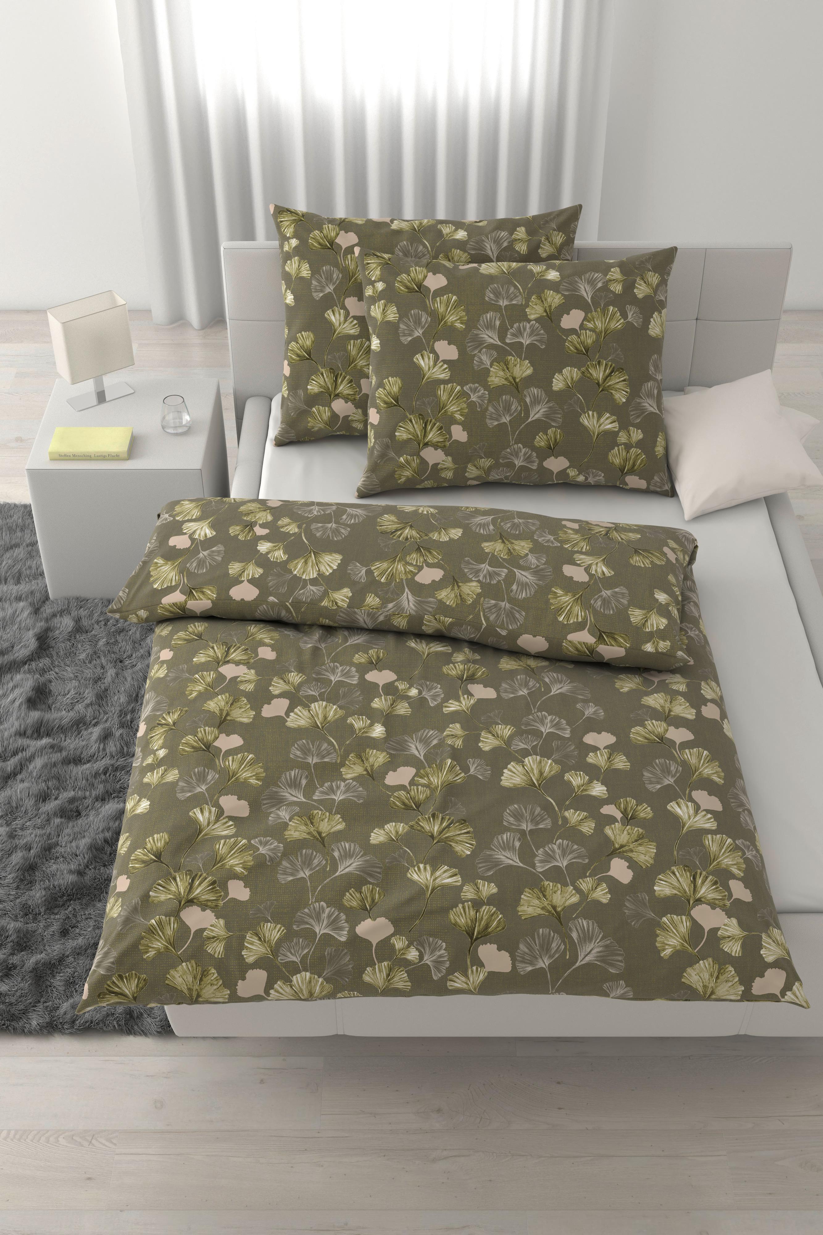 Posteljnina Yuki Xxl - zelena, Moderno, tekstil (200/200cm) - Mömax