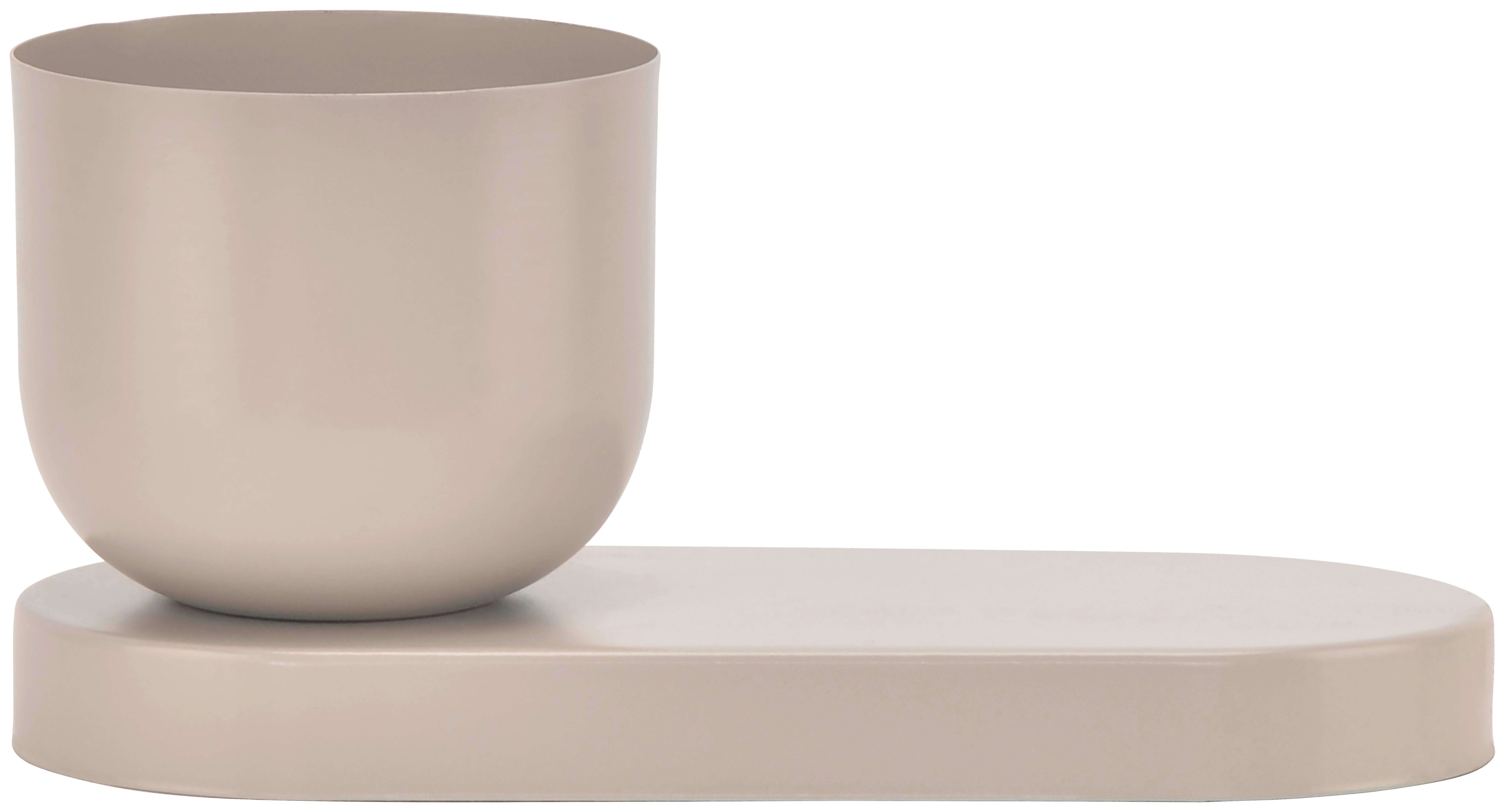 ÜBERTOPF LIO - Taupe, Metall (27/13/12cm) - Mömax