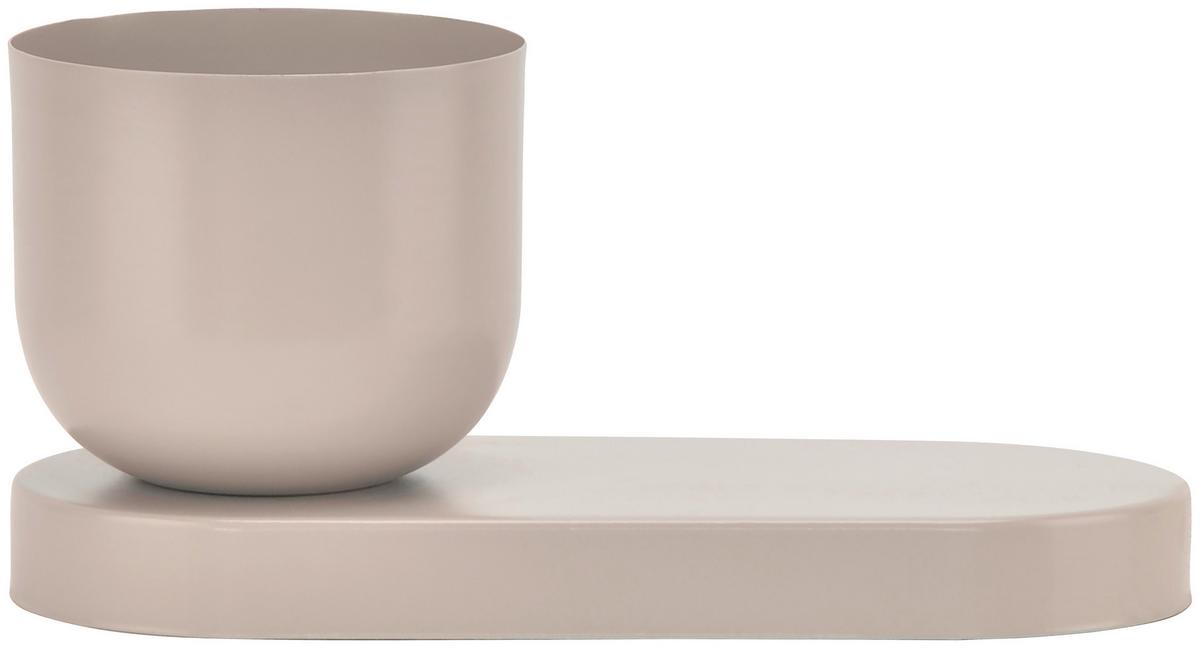 ÜBERTOPF LIO - Taupe, Metall (27/13/12cm) - Mömax