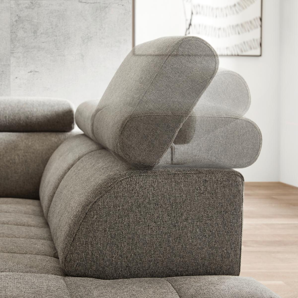 Ecksofa in Grau - Schwarz/Grau, Konventionell, Kunststoff/Textil (321/98/230cm) - Mömax