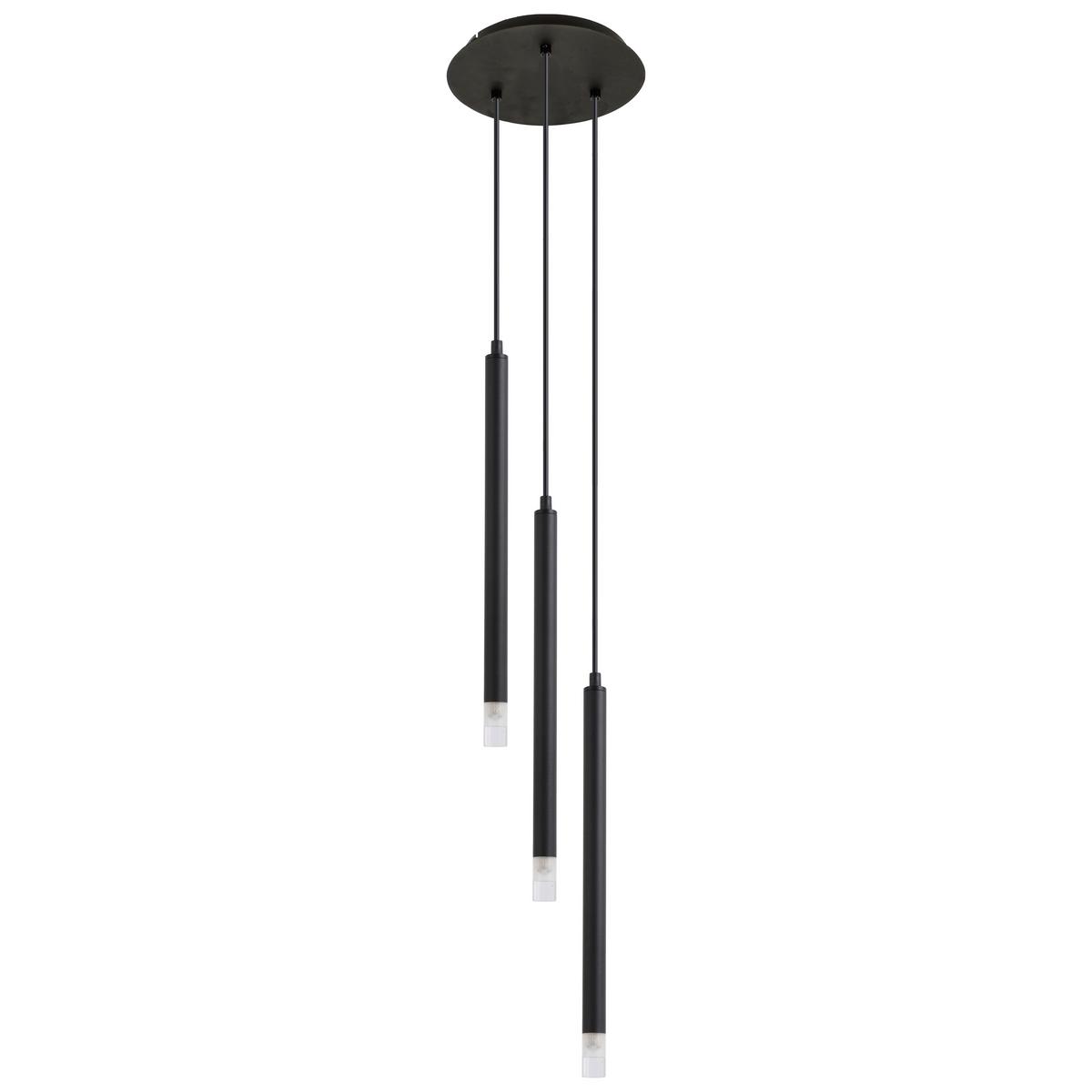 Hängeleuchte Simpl Klar/schwarz Max. 4 Watt - črna/prozorno, Moderno, kovina/umetna masa (24/120cm) - Mömax