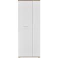 Garderobenschrank in Weiß/Silbereiche - Chromfarben/Weiß, MODERN, Holzwerkstoff/Metall (75/199/39cm) - Premium Living Garderobenschrank in Weiß/Silbereiche - Chromfarben/Weiß, MODERN, Holzwerkstoff/Metall (75/199/39cm) - Premium Living