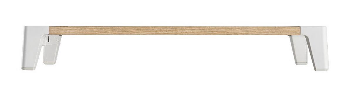 NADSTAWKA NA BIURKO PONTE 1 - biały/kolor brzozowy, Design, materiał drewnopochodny/tworzywo sztuczne (55,4/21,5/8cm) - Boxxx