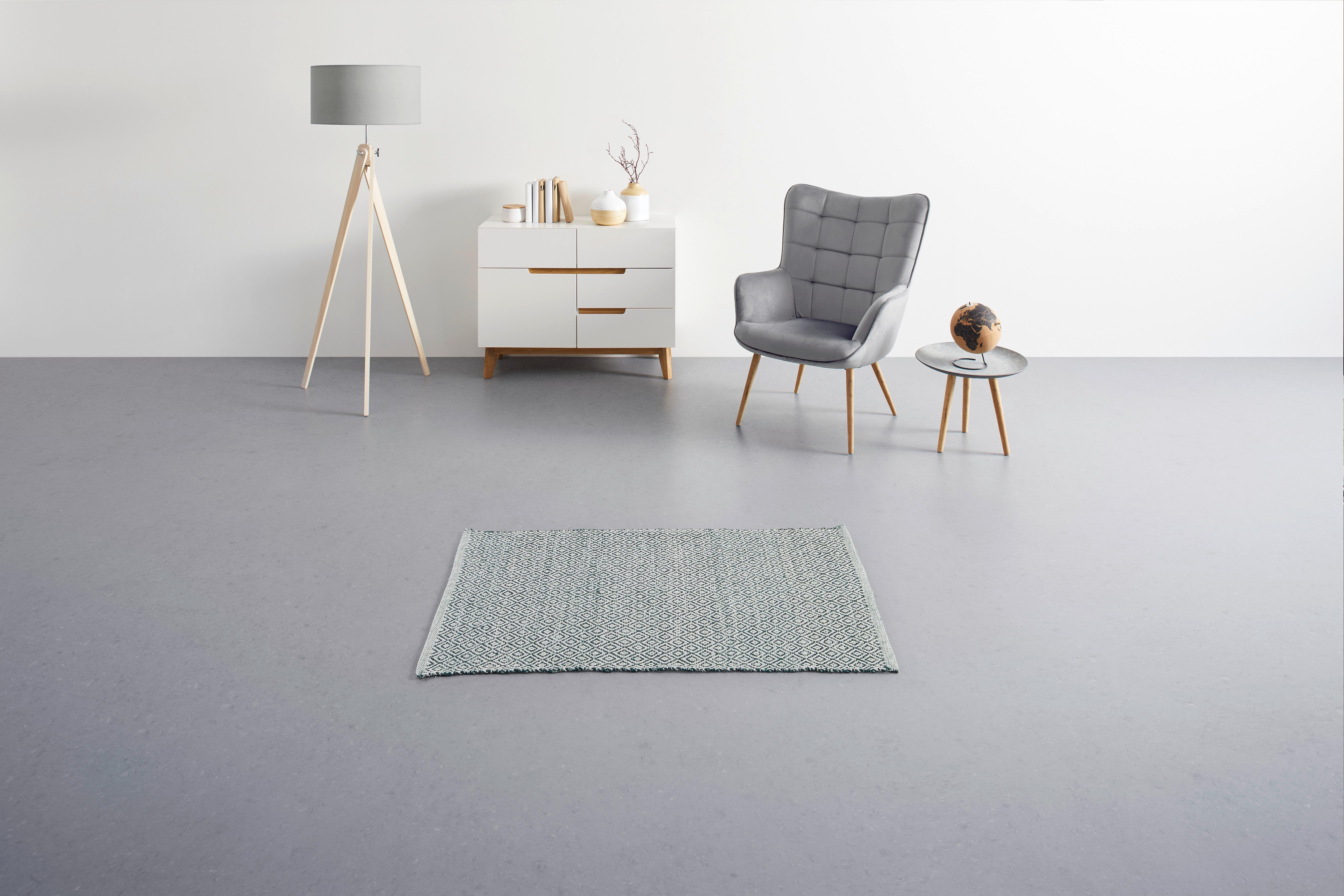HANDVÄVD MATTA CAROLA 1 - grön, Basics, textil (60/120cm) - Mömax