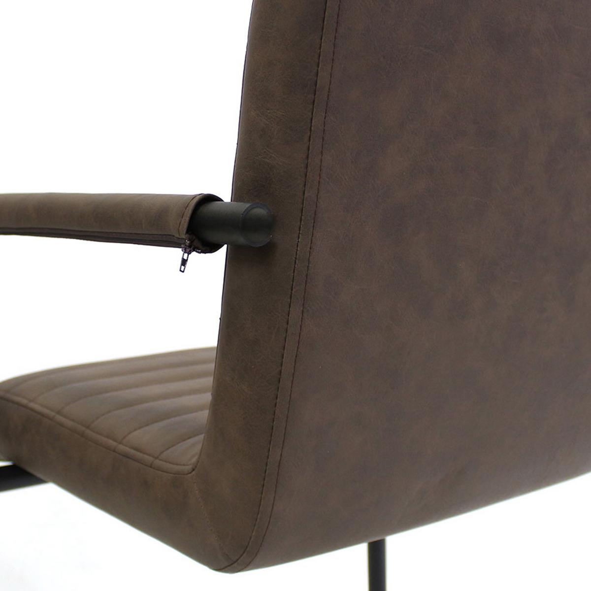 ARMLEHNSTUHL-SET BARS - Taupe/Hellbraun, LIFESTYLE, Kunststoff/Textil (54/97/57cm) - MID.YOU