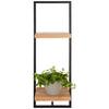 VÄGGHYLLPLAN ALIA -SB- - svart/akaciefärgad, Modern, metall/trä (25/75/25cm) - Mömax