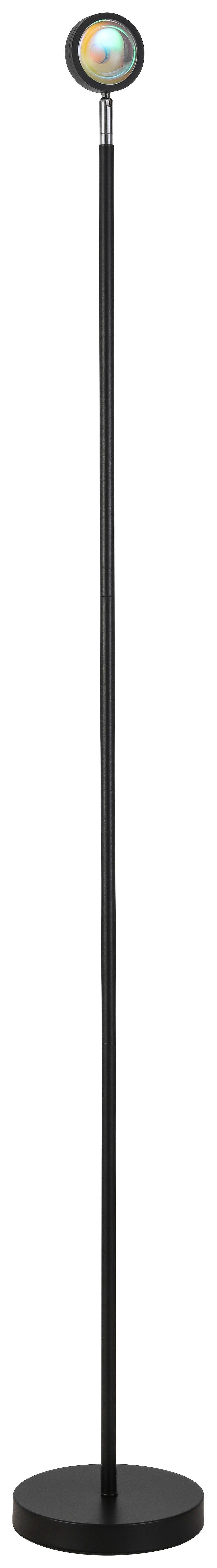 LED Állólámpa Mavis - Fekete, modern, Fém (18/140cm) - Modern Living