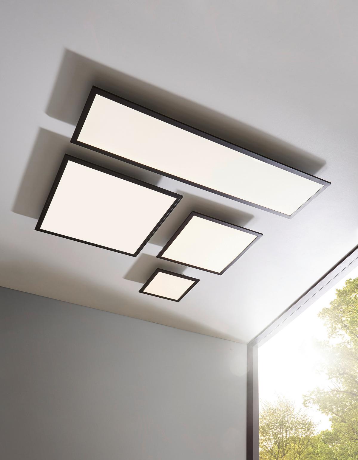 PANEL LED FLIGHT 45 *SBN* - czarny, Basics, tworzywo sztuczne/metal (45/45/4,5cm) - Novel