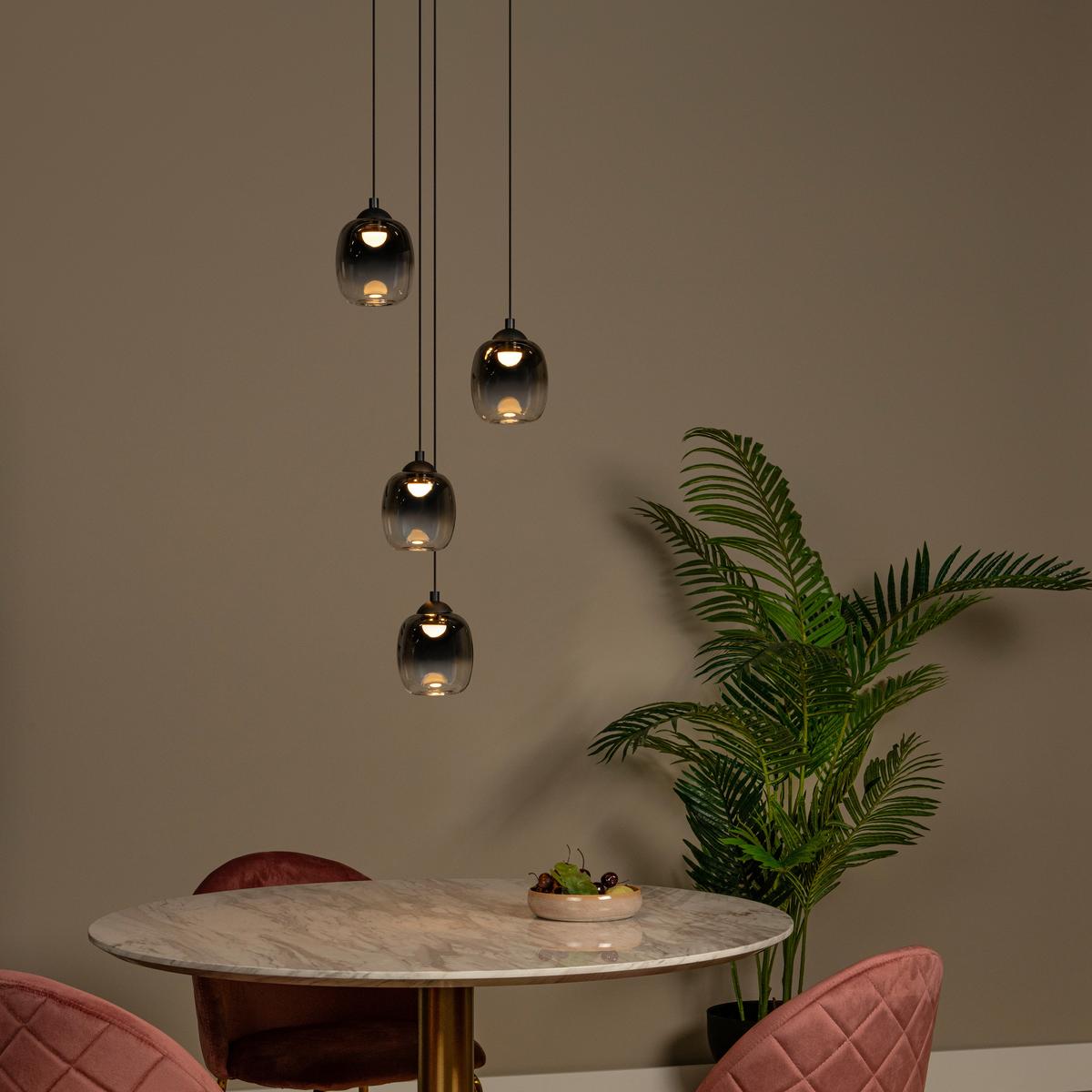 LAMPA WISZĄCA LED 74419/20/30 TAMINO - czarny, Design, metal (36/36/150cm) - Lucide