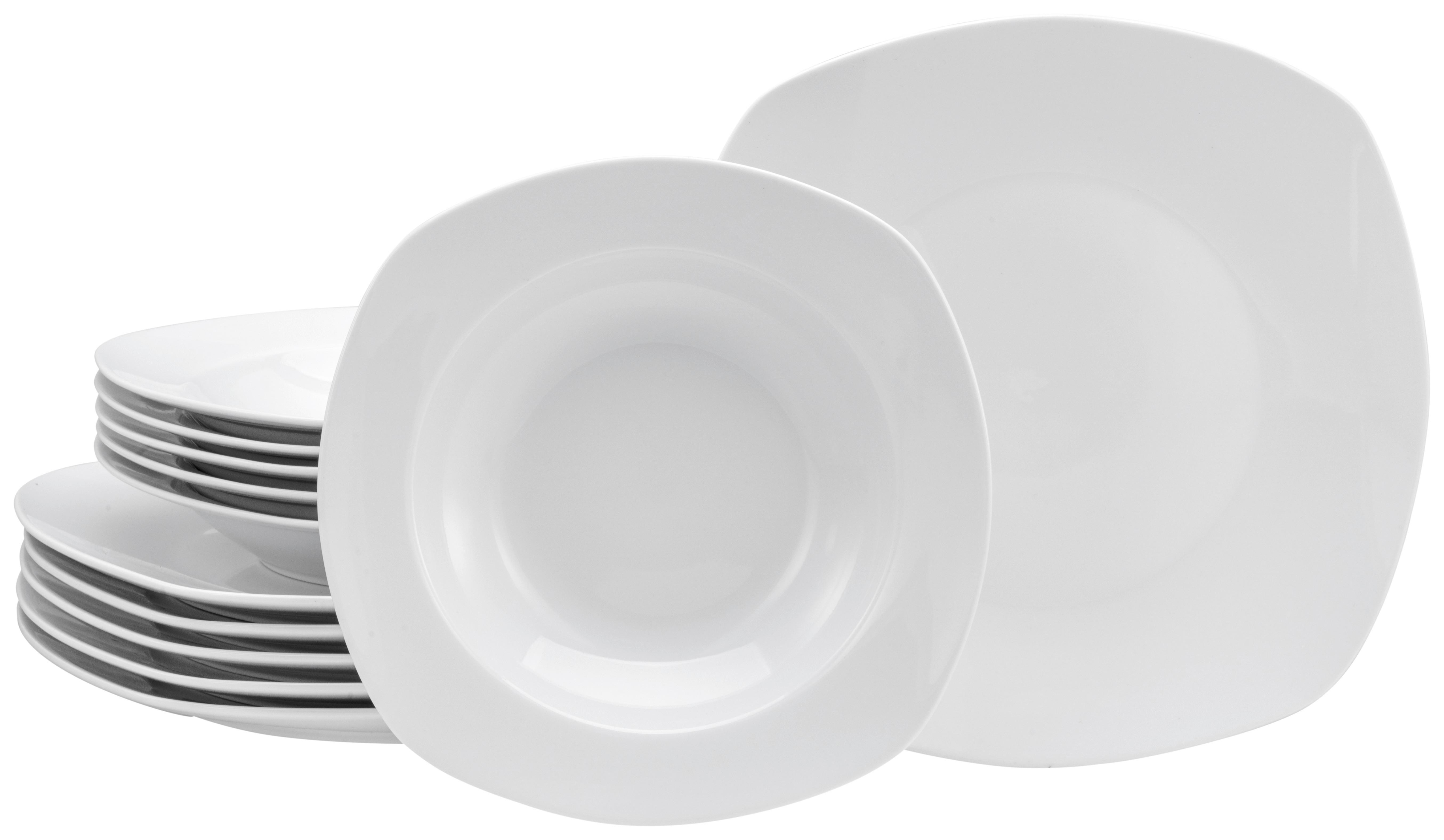 Jedilni Servis Amelie, 12-Delni - bela, keramika - Creatable