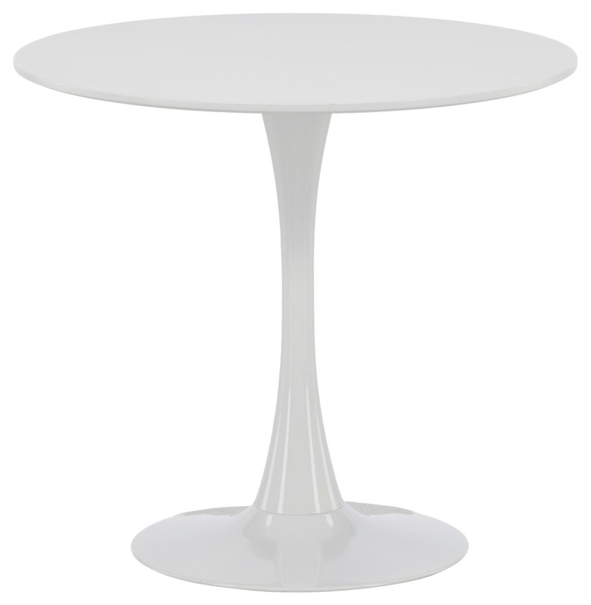 Esstisch Hamden Ø ca. 80 cm Weiß - Hellgrau/Weiß, Design, Holzwerkstoff/Metall (80/80/75cm) - Livetastic