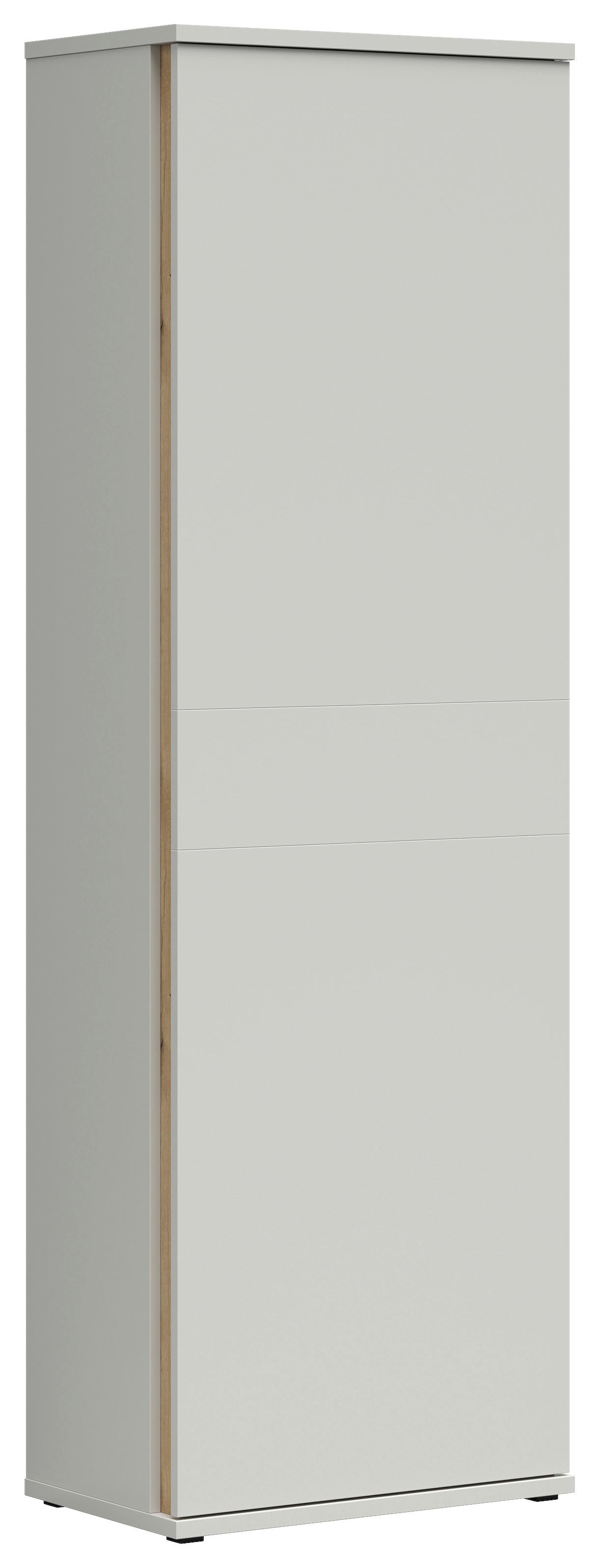 Mehrzweckschrank Antonio Creme/Eichefarben - Eichefarben/Creme, Modern, Holzwerkstoff/Kunststoff (61/190/38cm) - Mömax