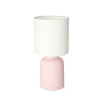 Stolna Svjetiljka 41-79855 - pink/bijela, Basics, metal/tekstil (15/15/32cm)