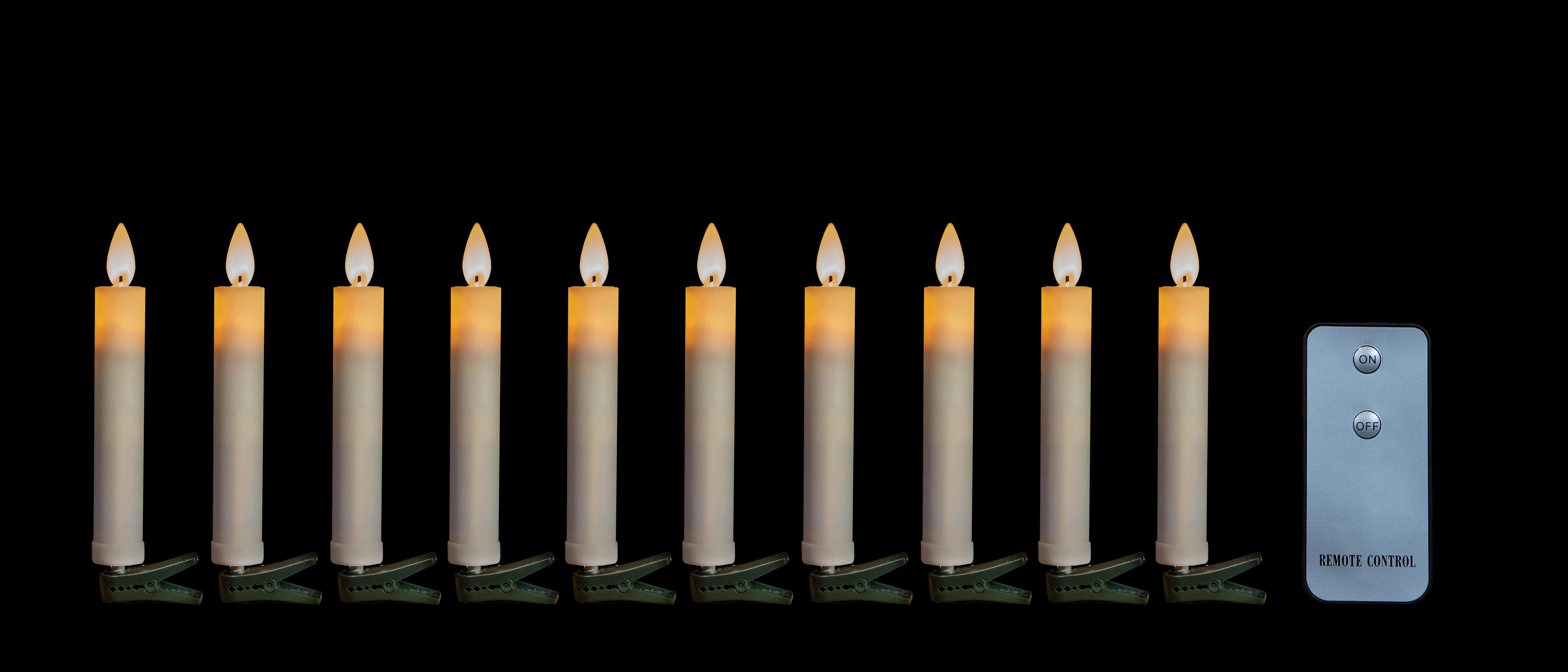 ŚWIECA LED 675777 - biały, Basics, tworzywo sztuczne (14cm) - X-Mas