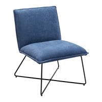 Sessel Filip Blau Webstoff - Blau, MODERN, Holz/Textil (63/82/69cm) - Bessagi Home