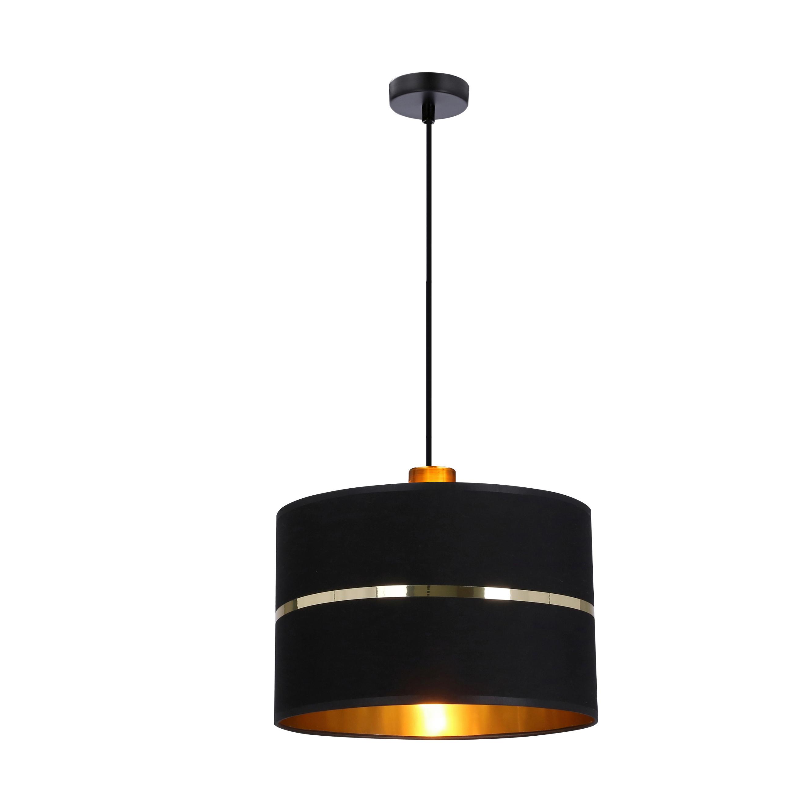 Viseća Svjetiljka Assam - zlatne boje/crna, Konvencionalno, metal/plastika (30/30/105cm)