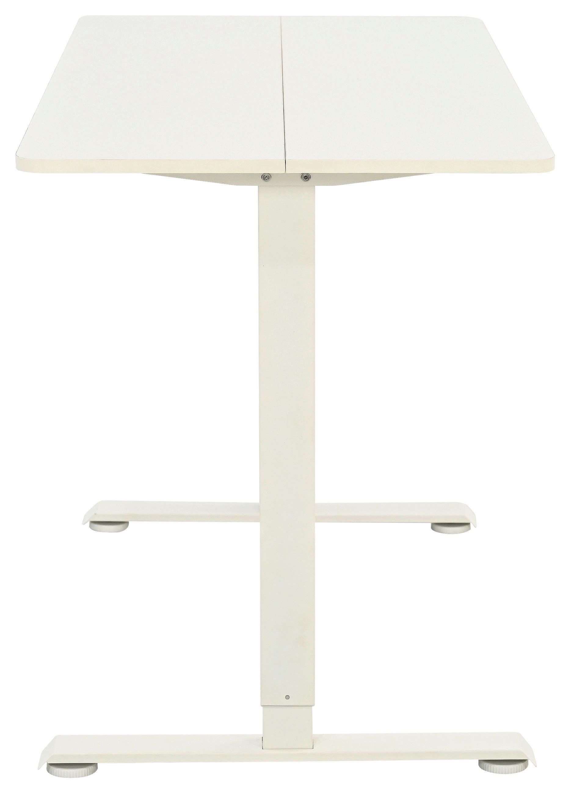 SKRIVBORD CHARLIE - vit, Modern, metall/trämaterial (120/60/72-118cm) - Mömax