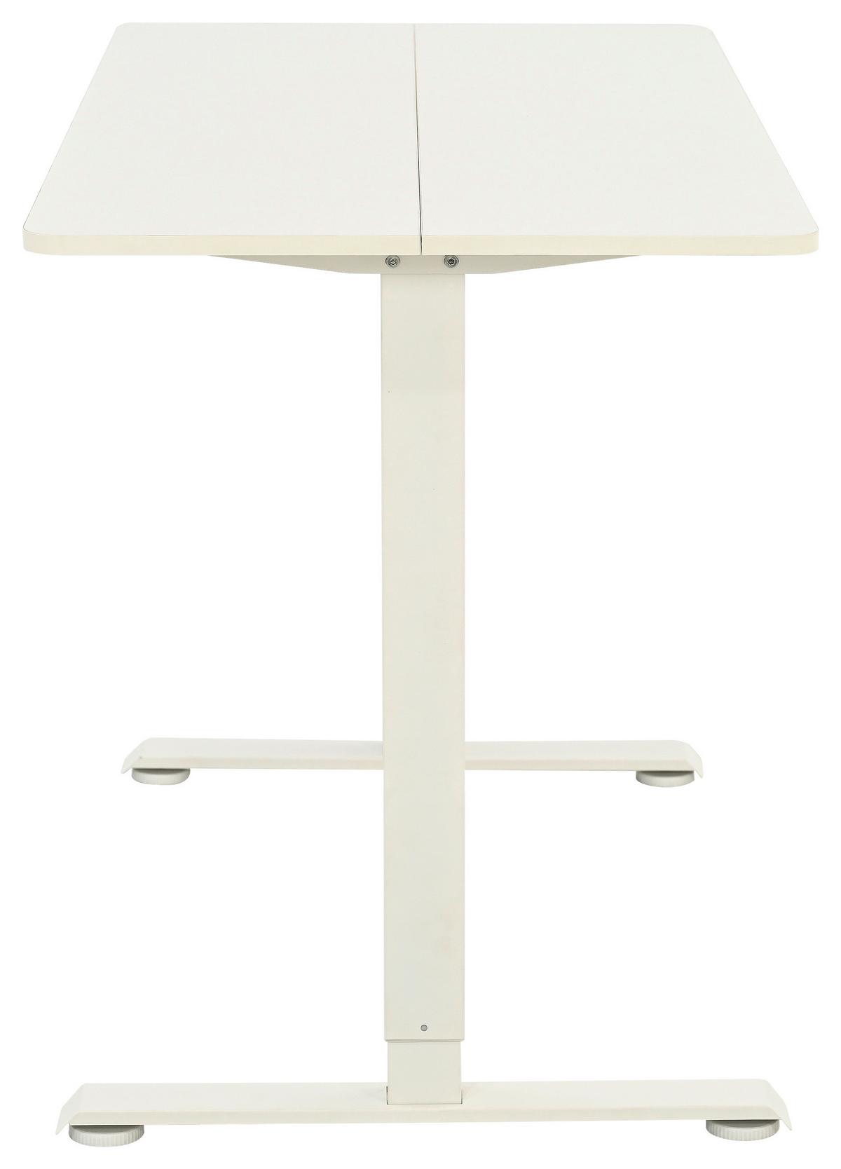 Radni Stol Charlie - bijela/crna, Moderno, drvni materijal/metal (120/60/72-118cm) - Modern Living