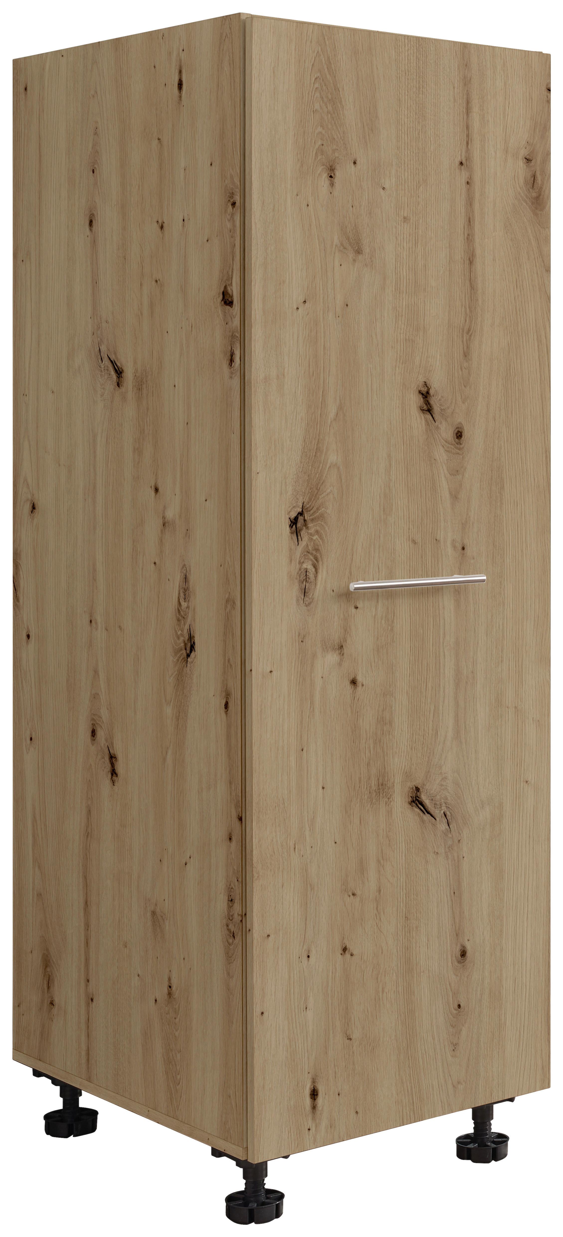 Schrank in Eiche Artisan - Silberfarben/Eiche Artisan, Konventionell, Holzwerkstoff/Metall (50/162/67,5cm) - Mömax