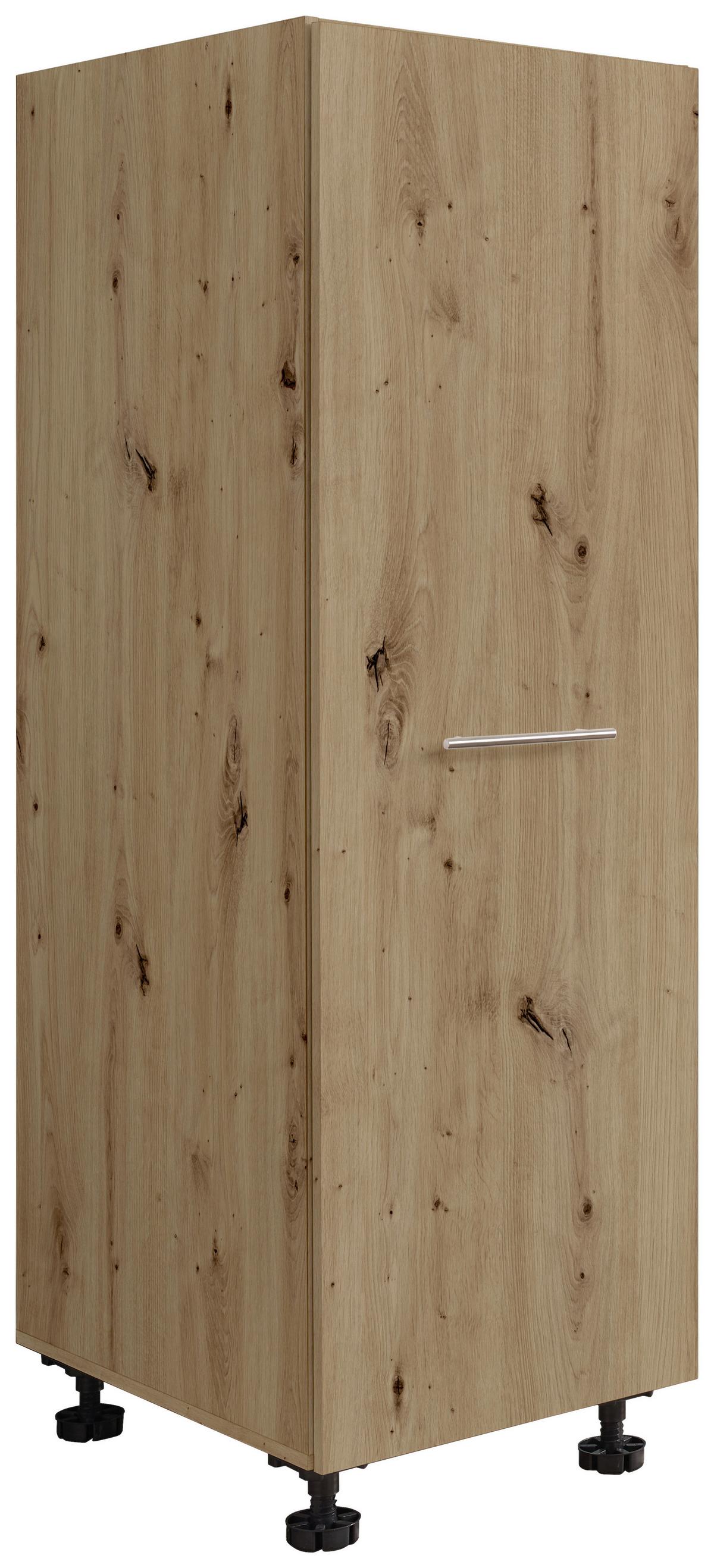 Schrank in Eiche Artisan - Silberfarben/Eiche Artisan, Konventionell, Holzwerkstoff/Metall (50/162/67,5cm) - Mömax