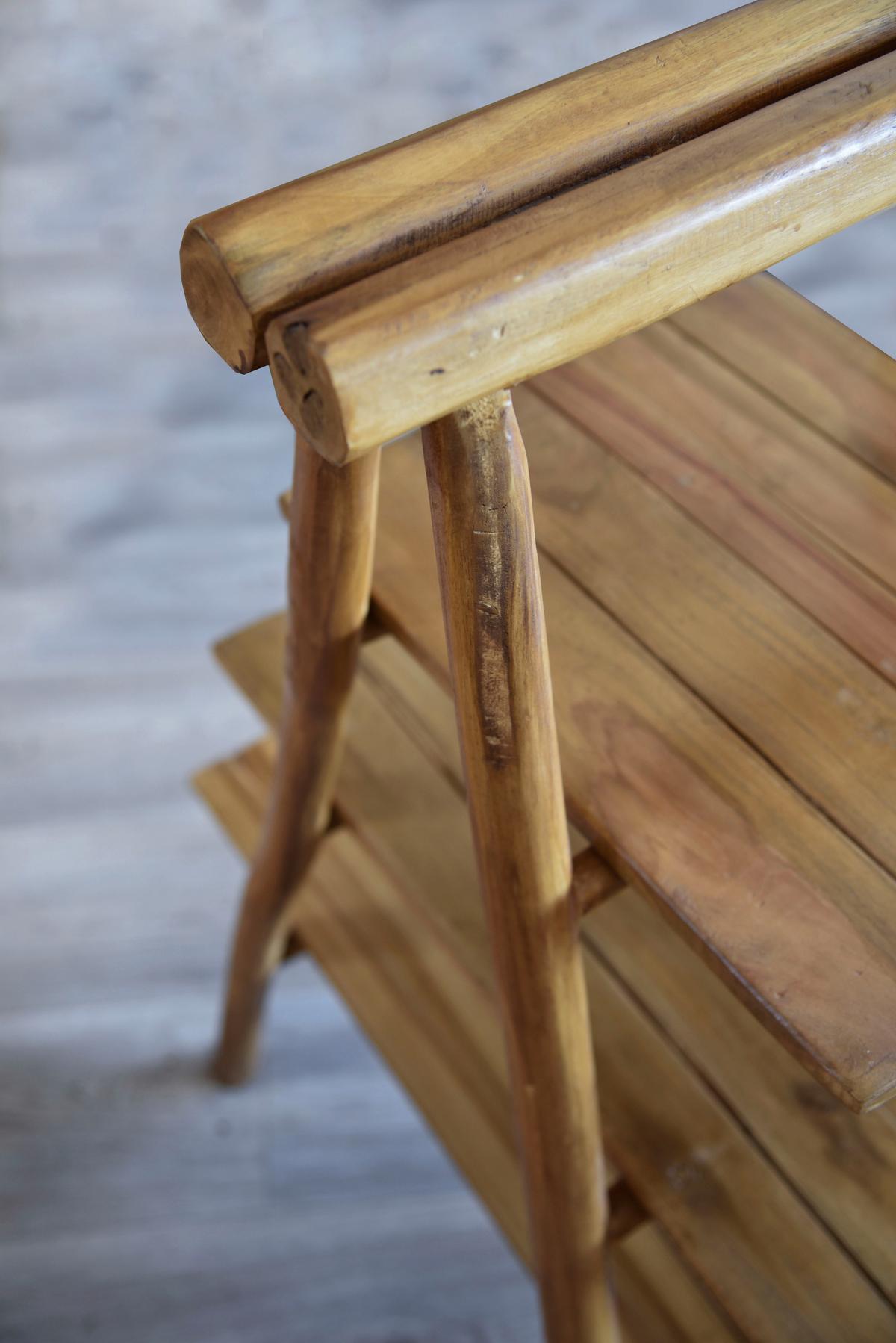 Gartenregal Floris Teak - Braun, Basics, Holz (50/103/75cm) - Gardenson