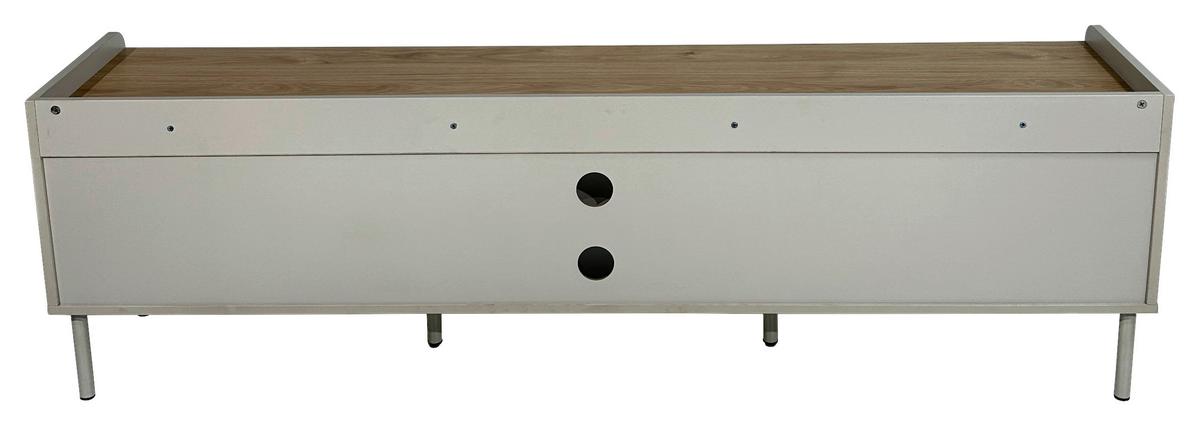 KOMODA NISKA SNOW - kolor dębowy/jasnoszary, Design, materiał drewnopochodny/metal (180/54/40cm) - Milino