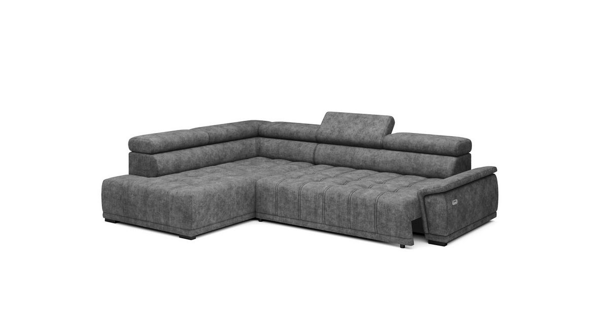 Kutna Garnitura Gremio Links - siva/crna, Moderno, tekstil/plastika (206/283cm) - Modern Living