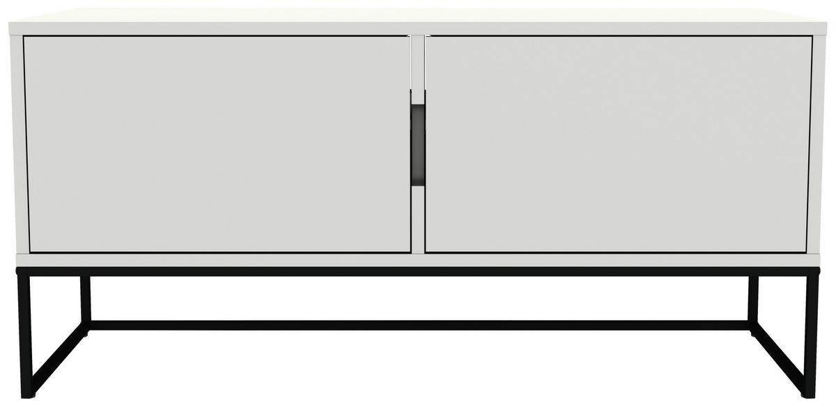 KOMODA NISKA LIPP - biały/czarny, Design, materiał drewnopochodny/metal (118/57/43cm)