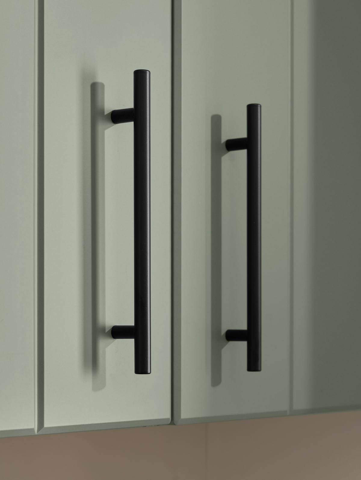 Küchenleerblock Anton o. Geräte Wildeiche/Schilfgrün - Schilfgrün/Wildeiche, Trend, Holzwerkstoff/Metall (250cm) - Respekta