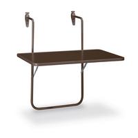 Balkonhängetisch BOY in Braun ca. 60x5x40 cm, rechteckig - Braun, Basics, Metall (60/5/40cm) - Gardenson