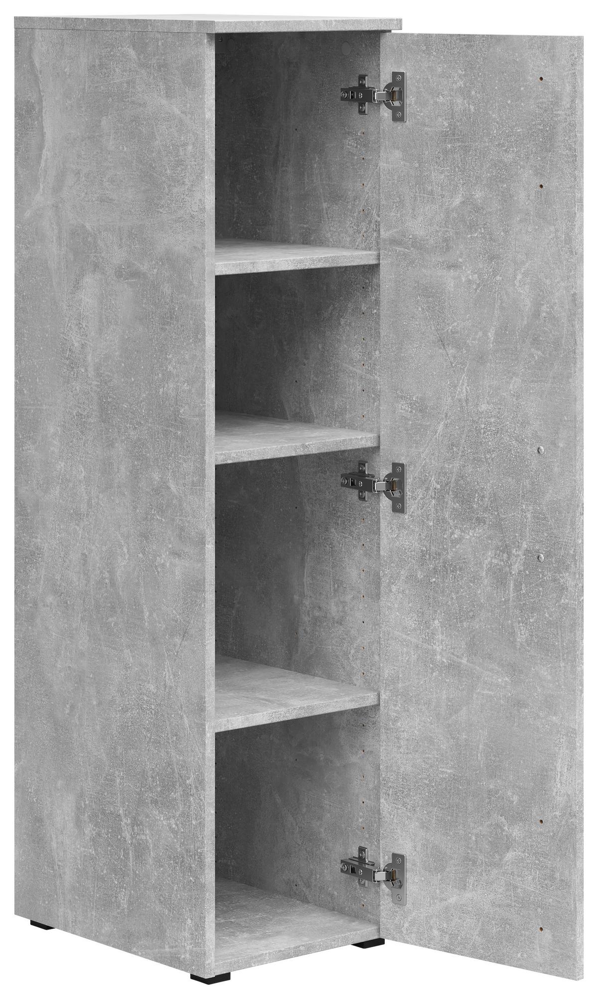 Schrank Multistauraum Grau - Schwarz/Grau, Modern, Holzwerkstoff/Kunststoff (30/115/40cm)