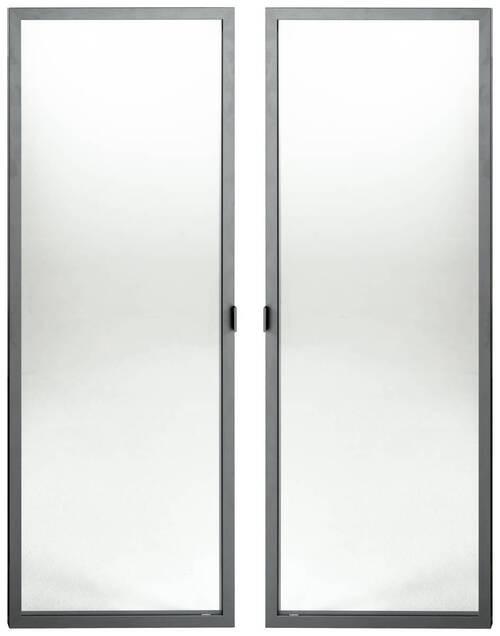 Türenset aus Glas in Anthrazit - Anthrazit, Modern, Glas/Metall (74/101cm) - Mömax