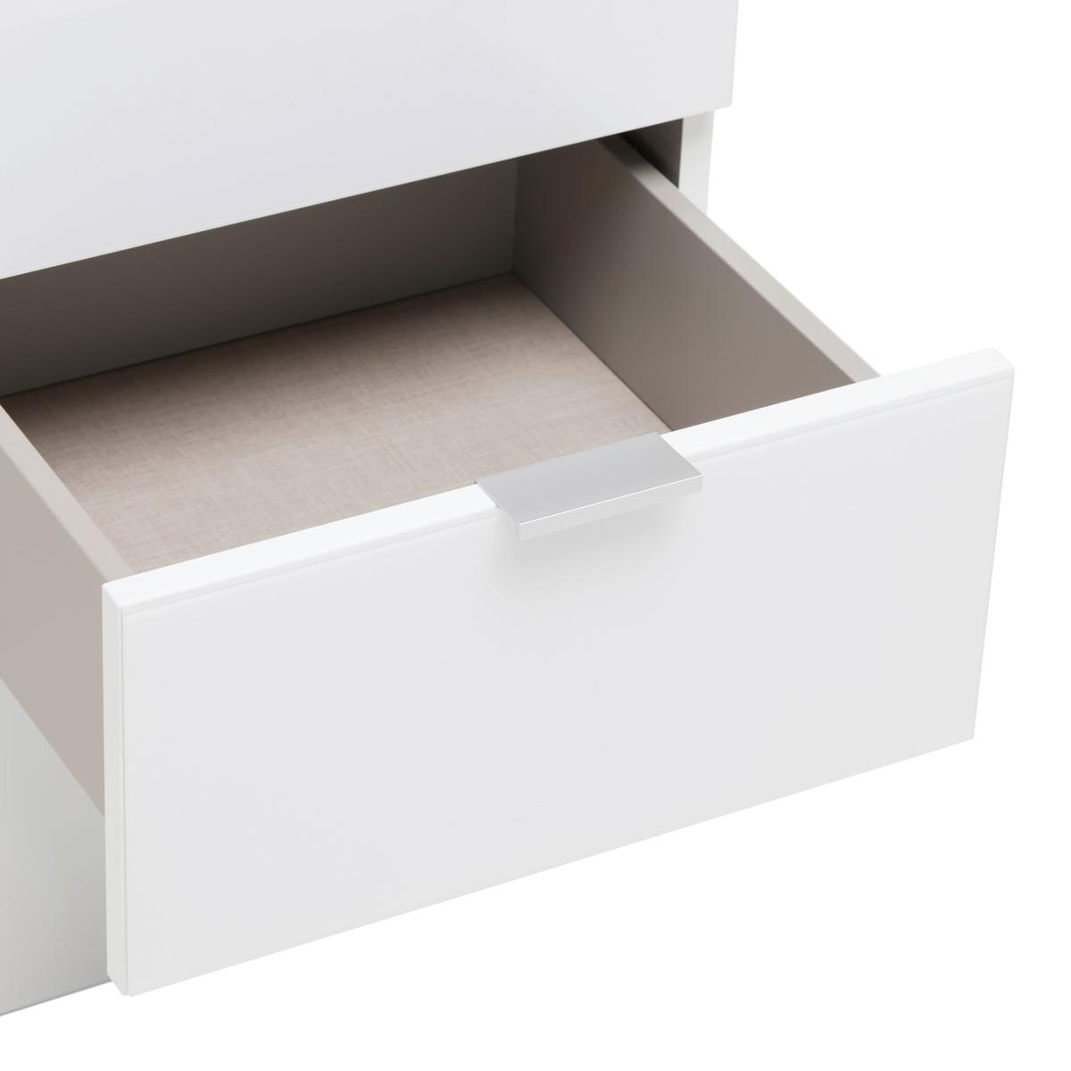 NOPTIERA FIFTY - alb, Konventionell, sticlă/material pe bază de lemn (40/61/42cm) - Premium Living