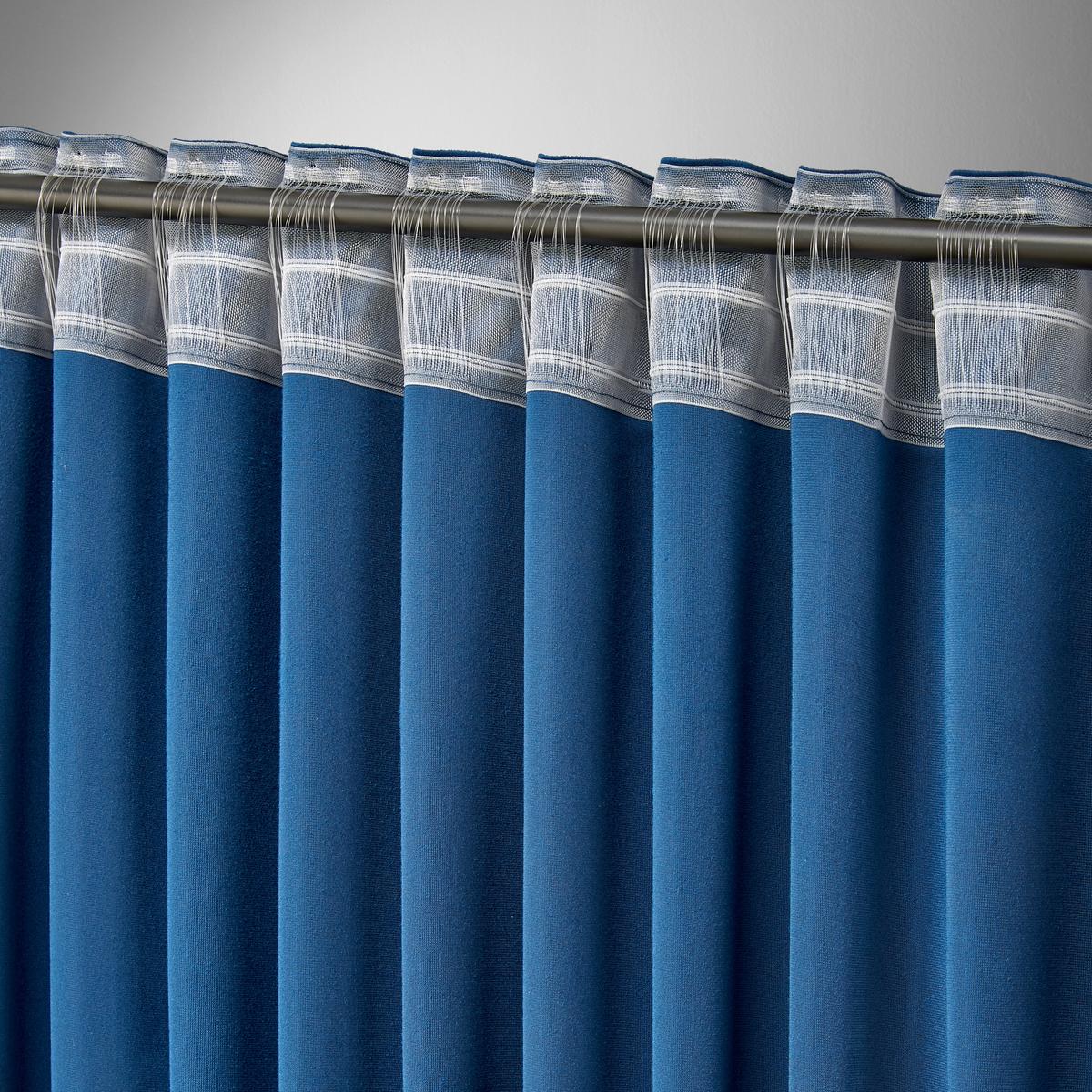 Fertigvorhang Viola Blau ca. 140x245cm - Blau, KONVENTIONELL, Textil (140/245cm) - Premium Living
