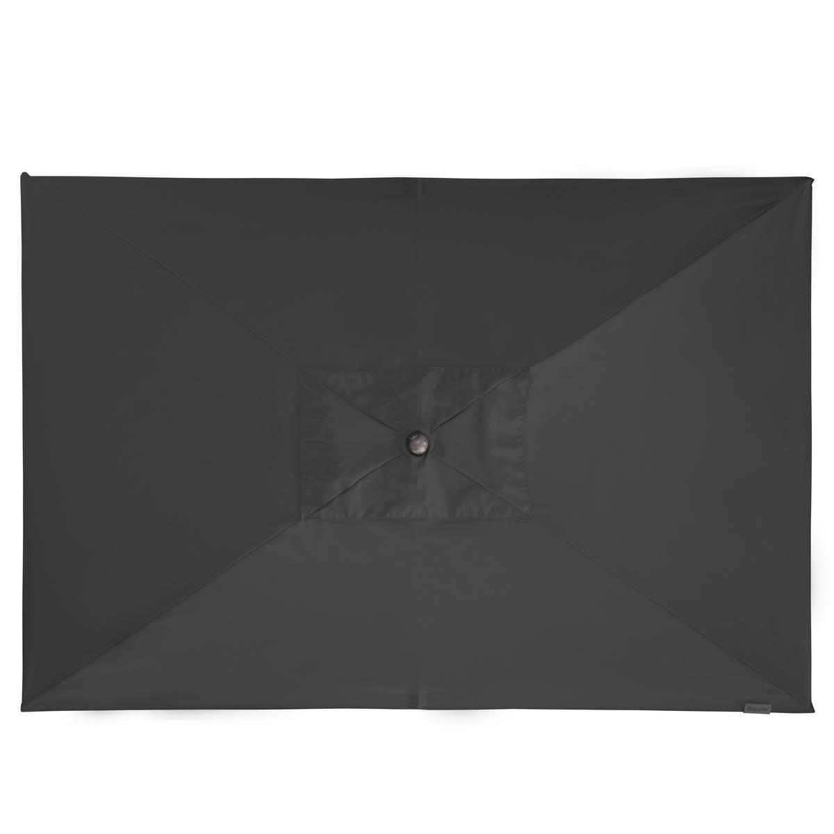 Sonnenschirm Alu Wood Ultra Grau/Eschefarben ca. 200x300cm - Anthrazit/Eschefarben, Basics, Textil/Metall (200/300cm) - KNIRPS