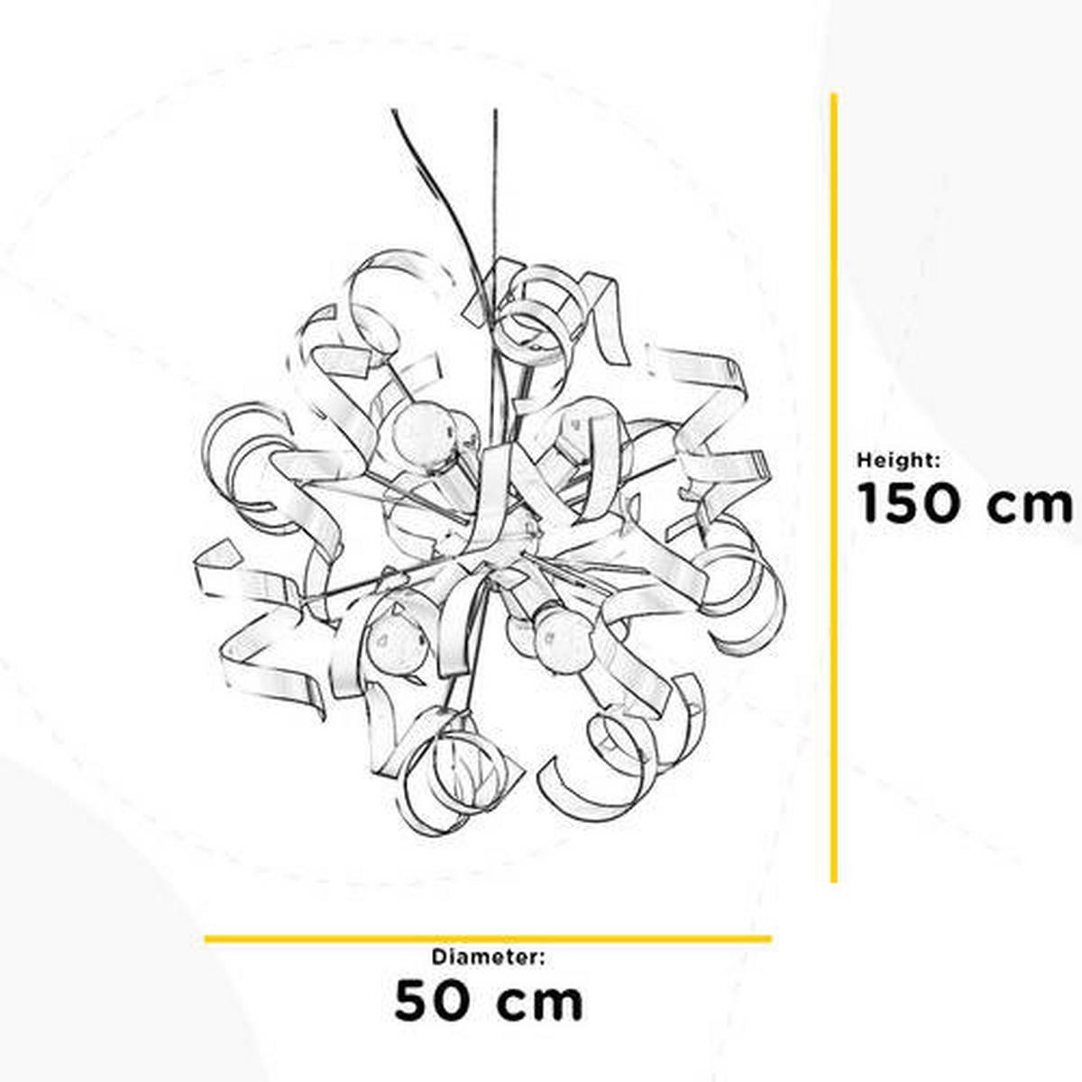 Hängeleuchte Zoe Chromfarben max. 6 Watt - Chromfarben, Design, Metall (50/150cm)
