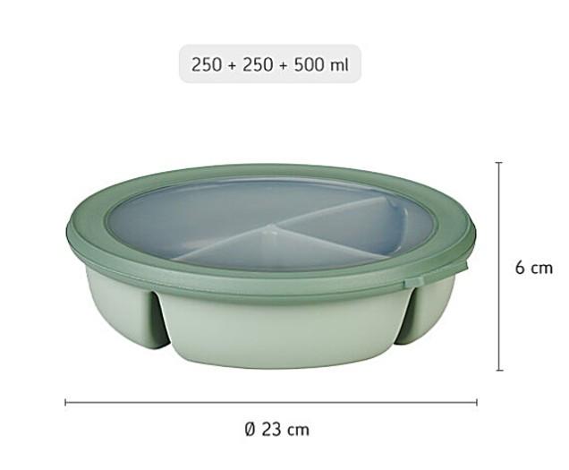 PUDEŁKO NA LUNCH BENTO 106219041100 - czarny/przezroczysty, Konventionell, tworzywo sztuczne (23/6cm) - Mepal