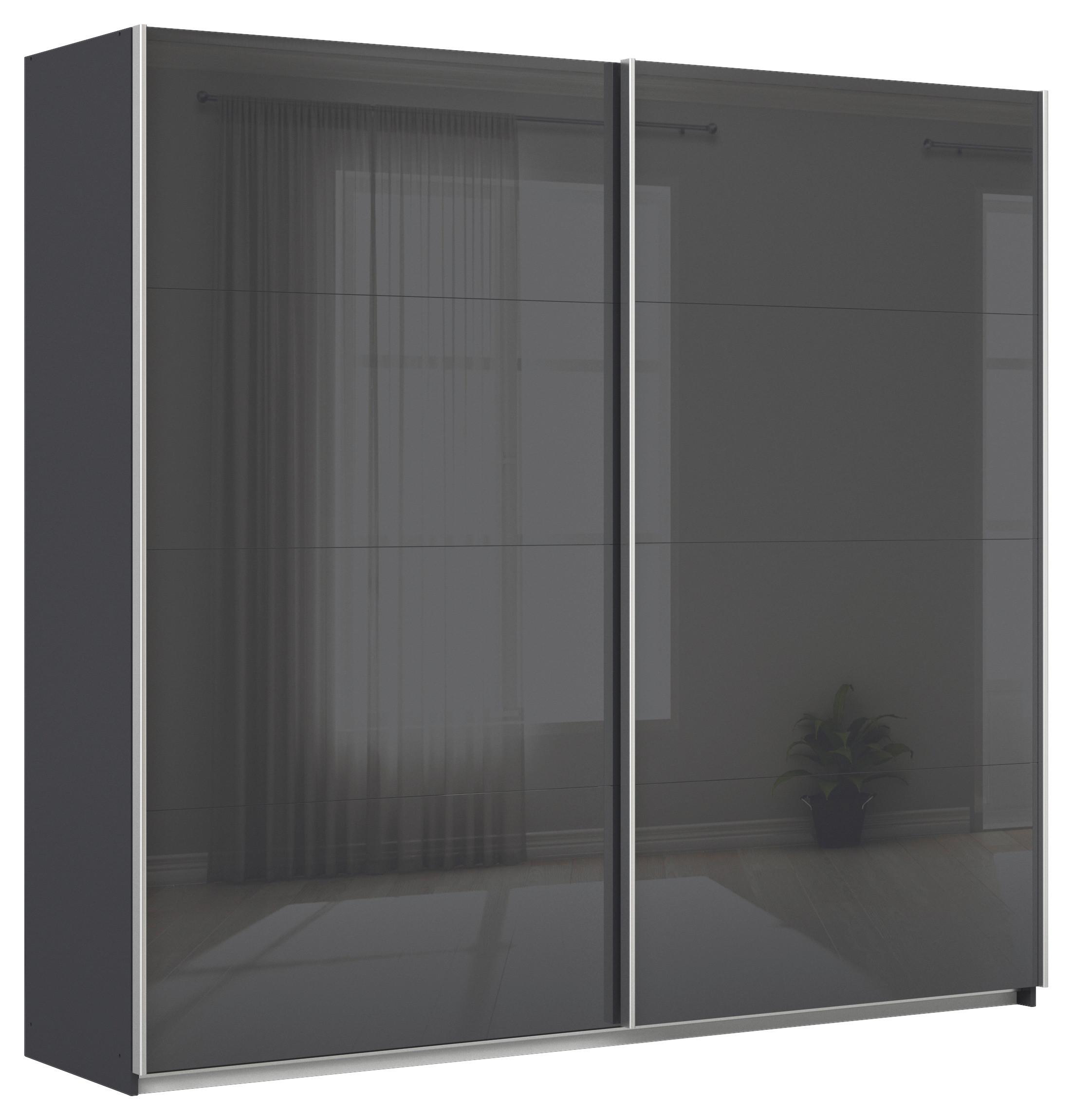 DULAP USI CULISANTE FELDKIRCH - antracit/antracit lucios intens, Modern, sticlă/material pe bază de lemn (225/210/62cm)