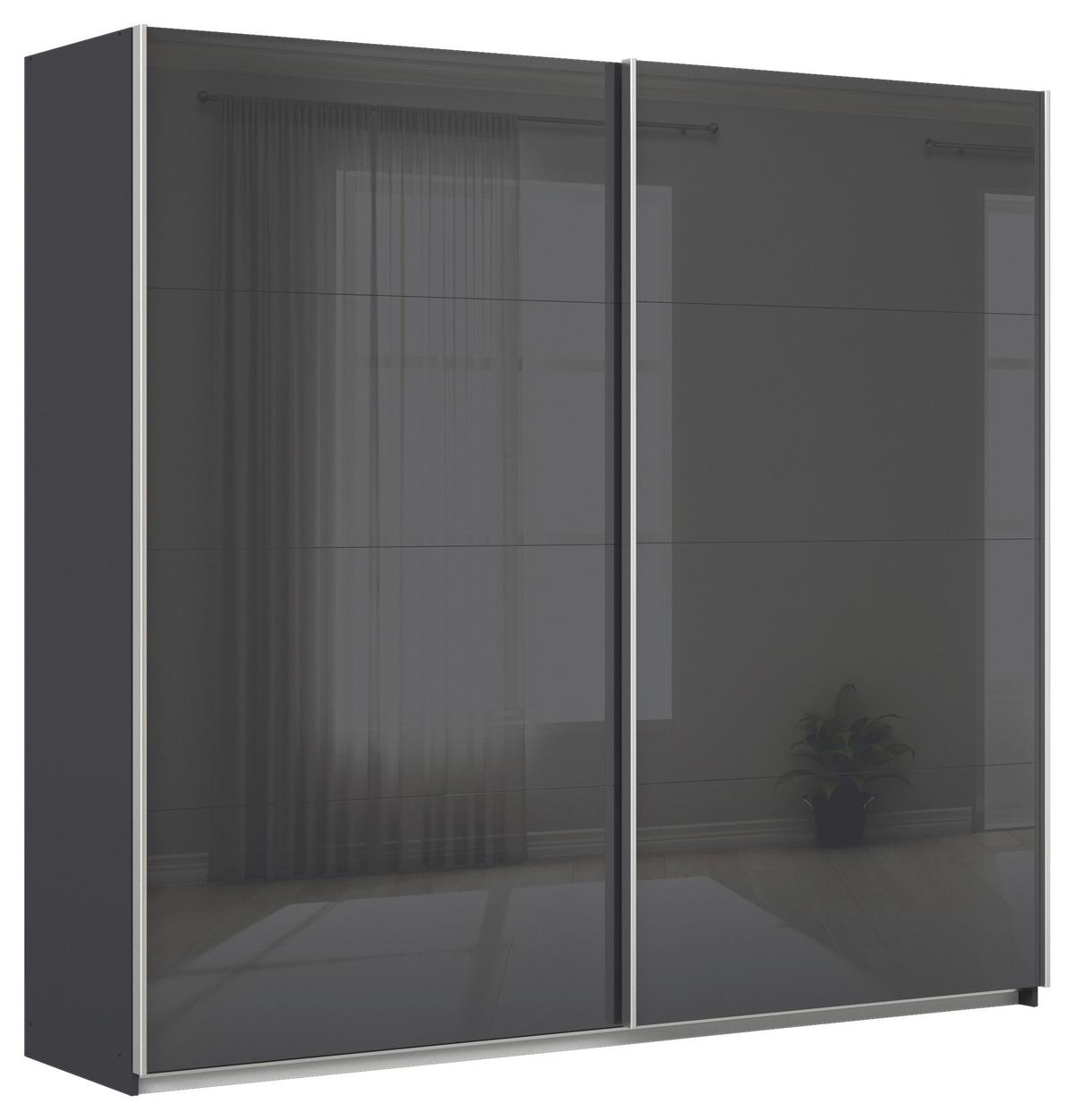 Ormar S Kliznim Vratima Feldkirch - antracit visoki sjaj/antracit, Moderno, staklo/drvni materijal (225/210/62cm) - Modern Living