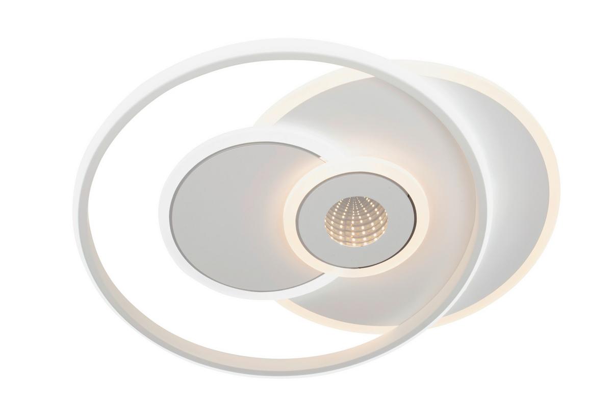 LAMPA SUFITOWA LED LUCCA - biały, Trend, tworzywo sztuczne/metal (50,3/42,5/6cm) - Novel