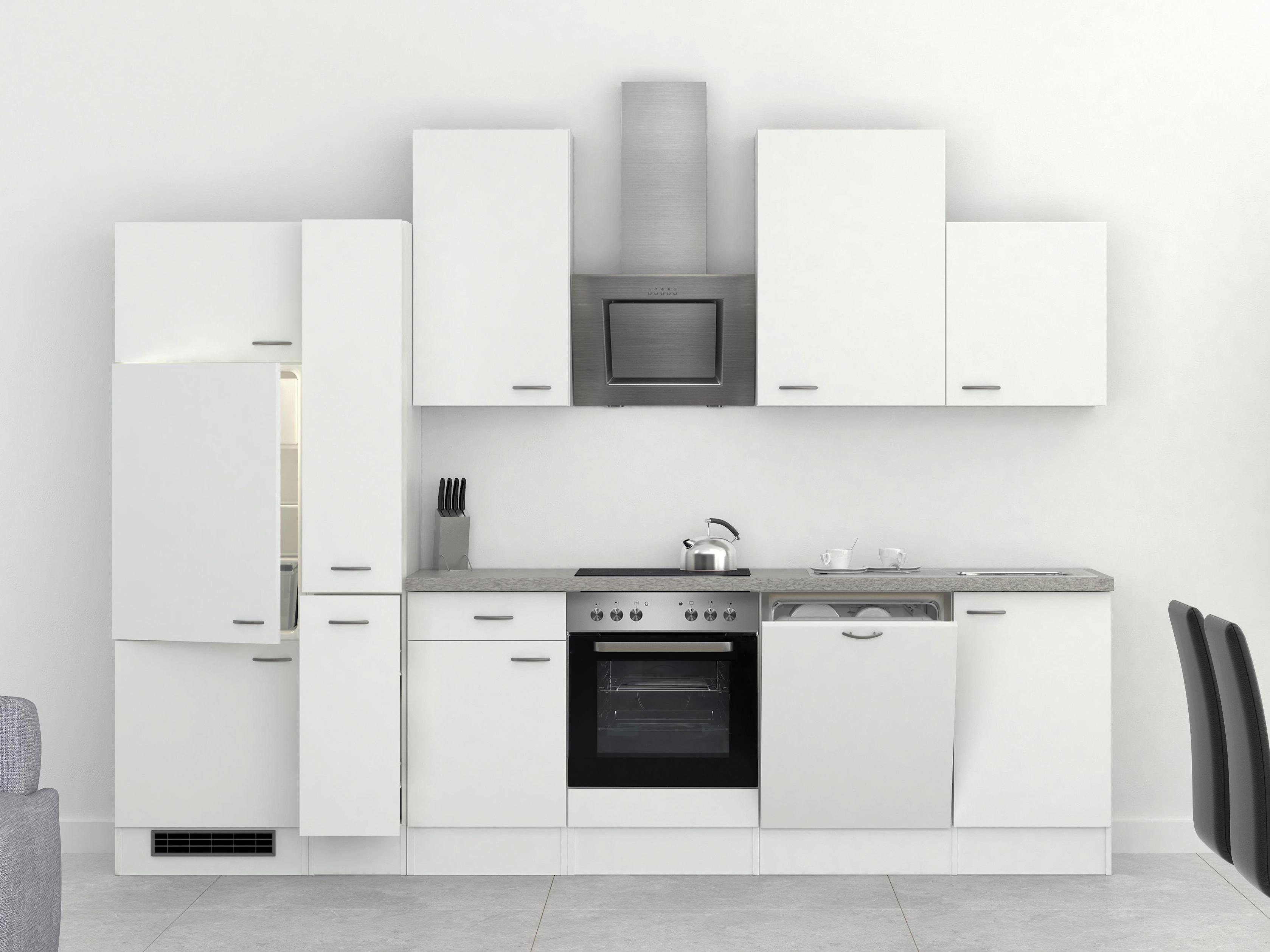 Küchenblock mit 5-teiligem Geräteset und Spüle