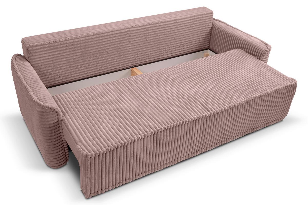 Schlafsofa Grubs Rosa - Schwarz/Rosa, Basics, Holz/Kunststoff (225/96/93cm) - MID.YOU