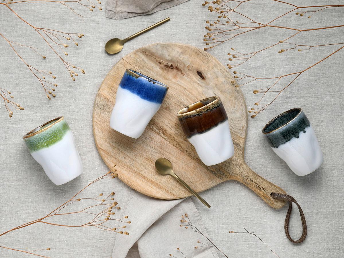 Set Skodelic Squeezy Cascade, 4-Delni - večbarvno, Basics, keramika (300ml) - Creatable