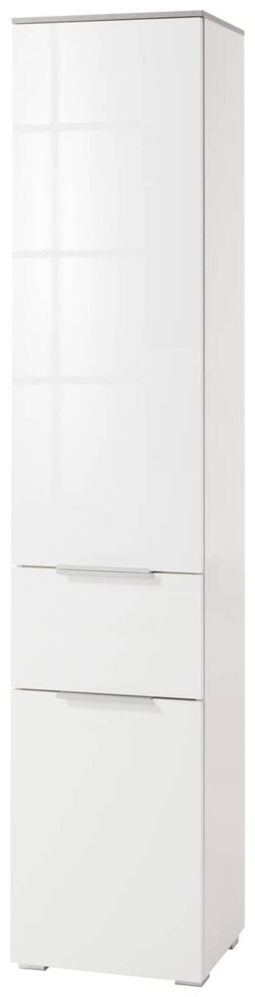 Hochschrank in Weiß - Anthrazit/Weiß, MODERN, Holzwerkstoff/Kunststoff (40/190/35cm) - Mömax